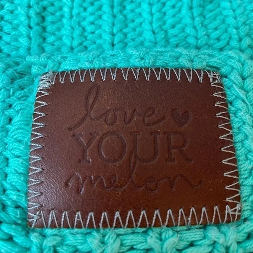 Love Your Melon Teal Knit Cuffed Beanie O/S